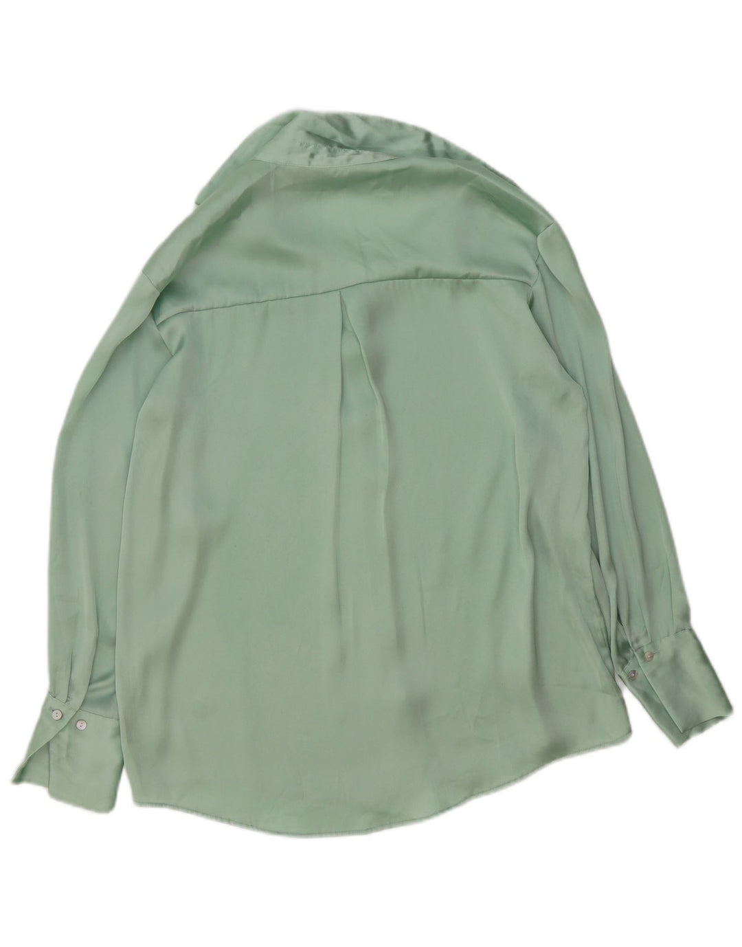 Damska bluzka koszulowa oversize Zara UK 6 XS, zielona, poliestrowa
