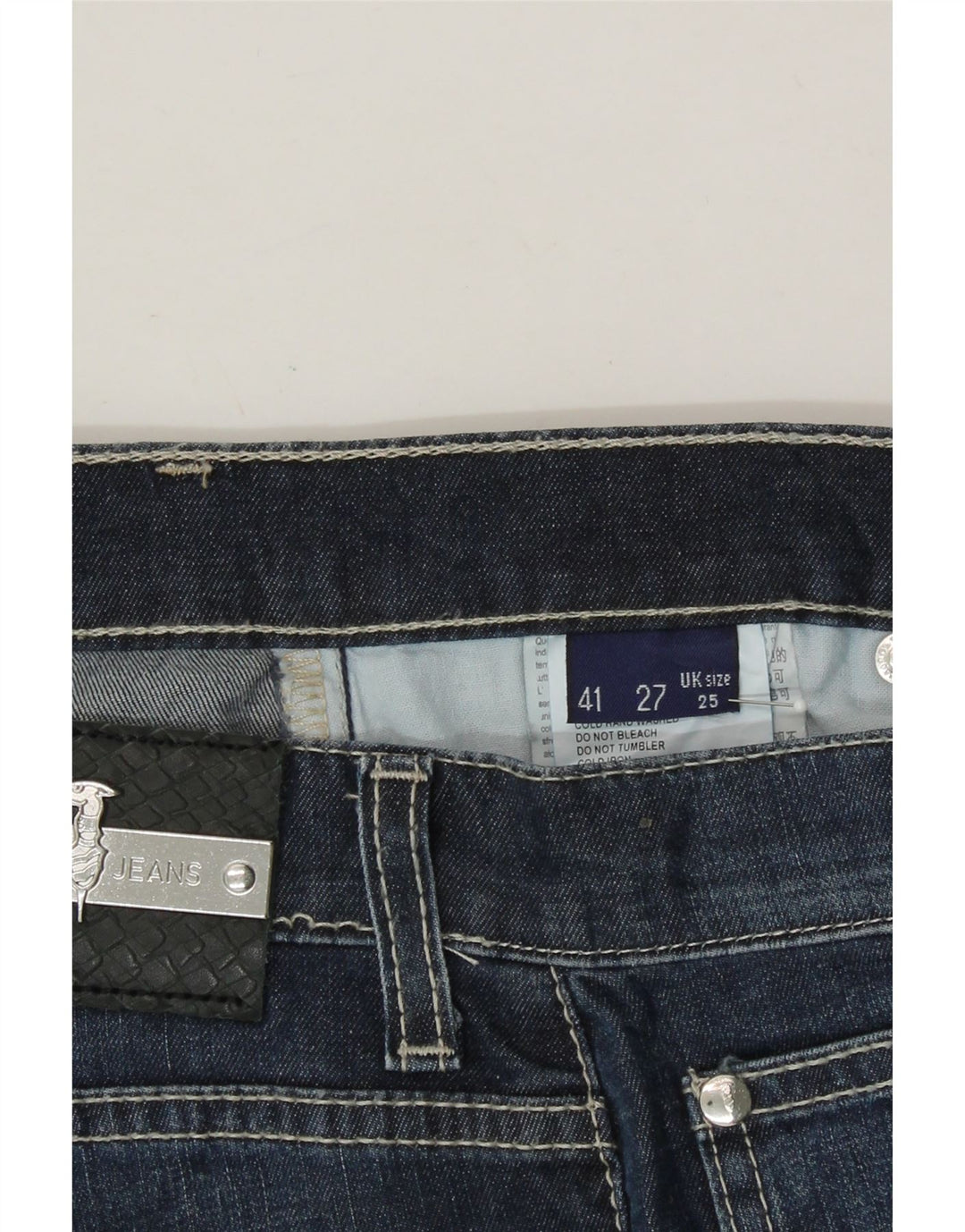 TRUSSARDI Womens Slim Jeans W25 L29  Blue Cotton Vintage Trussardi and Second-Hand Trussardi from Messina Hembry 