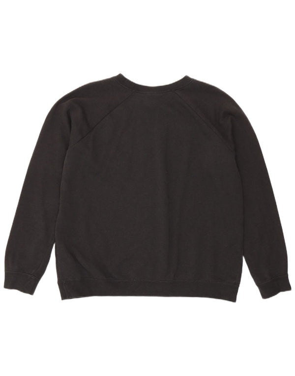 Damski sweter z grafiką Nike, UK 16, duży, czarny, bawełniany