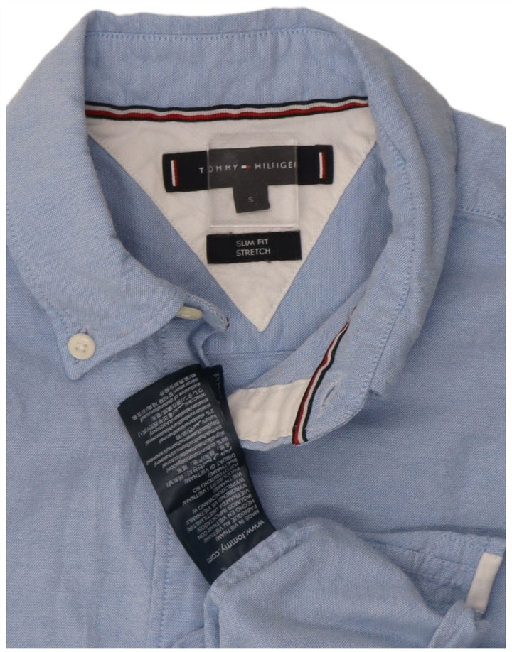 Koszula męska Slim Fit Tommy Hilfiger, mała, niebieska, bawełniana