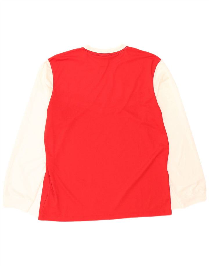 Męska koszulka NIKE Dri Fit z długim rękawem XL, czerwony, blokowy kolor, poliester