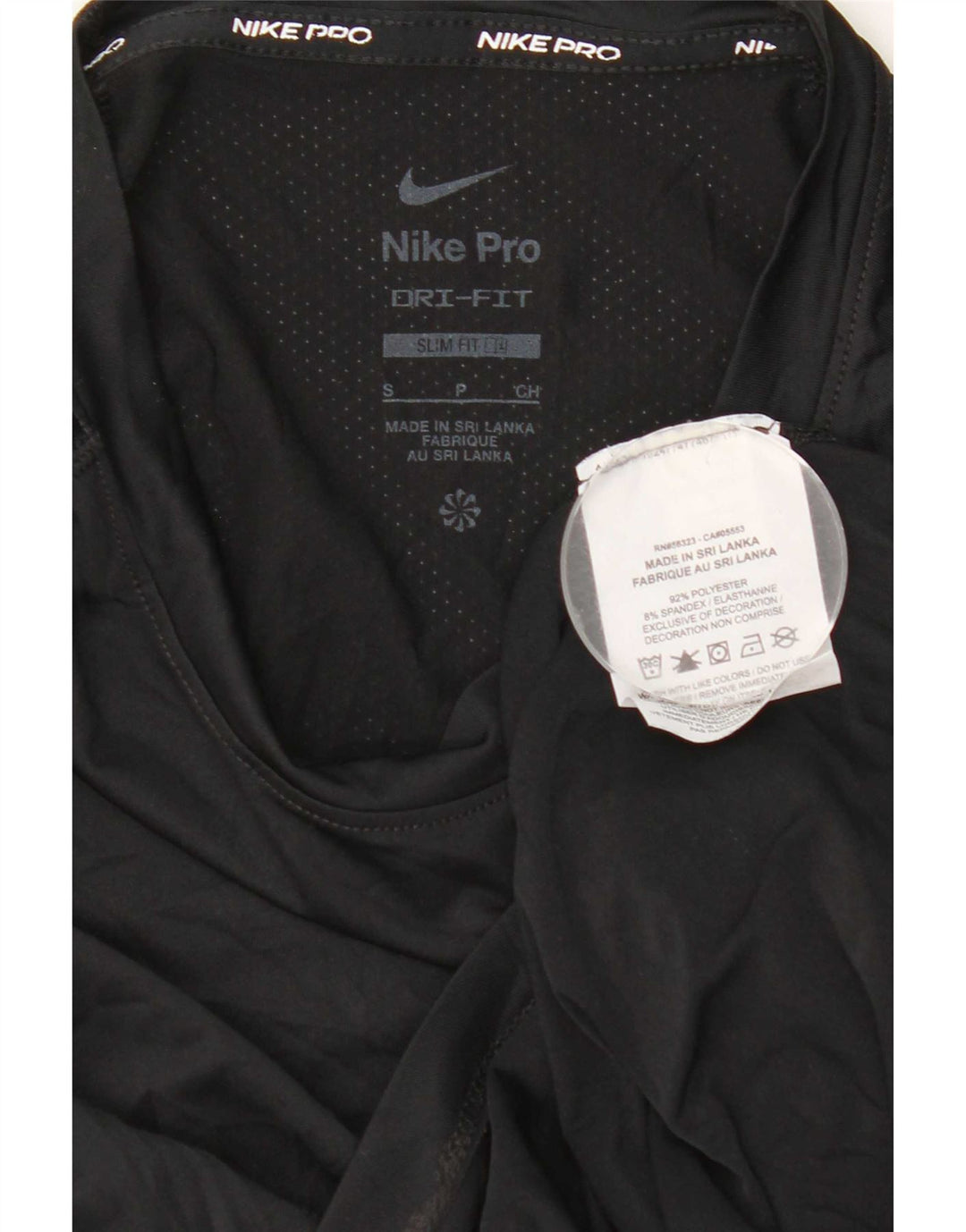 Męska koszulka Nike Dri Fit Slim z długim rękawem, mały, czarny poliester