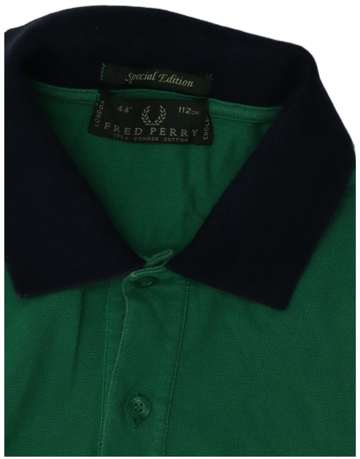 FRED PERRY Mens Polo Shirt  Medium Green Cotton