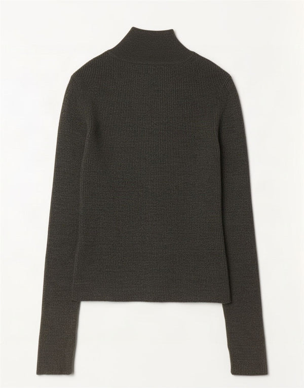 Sweter damski Zara z golfem UK 14, duży khaki