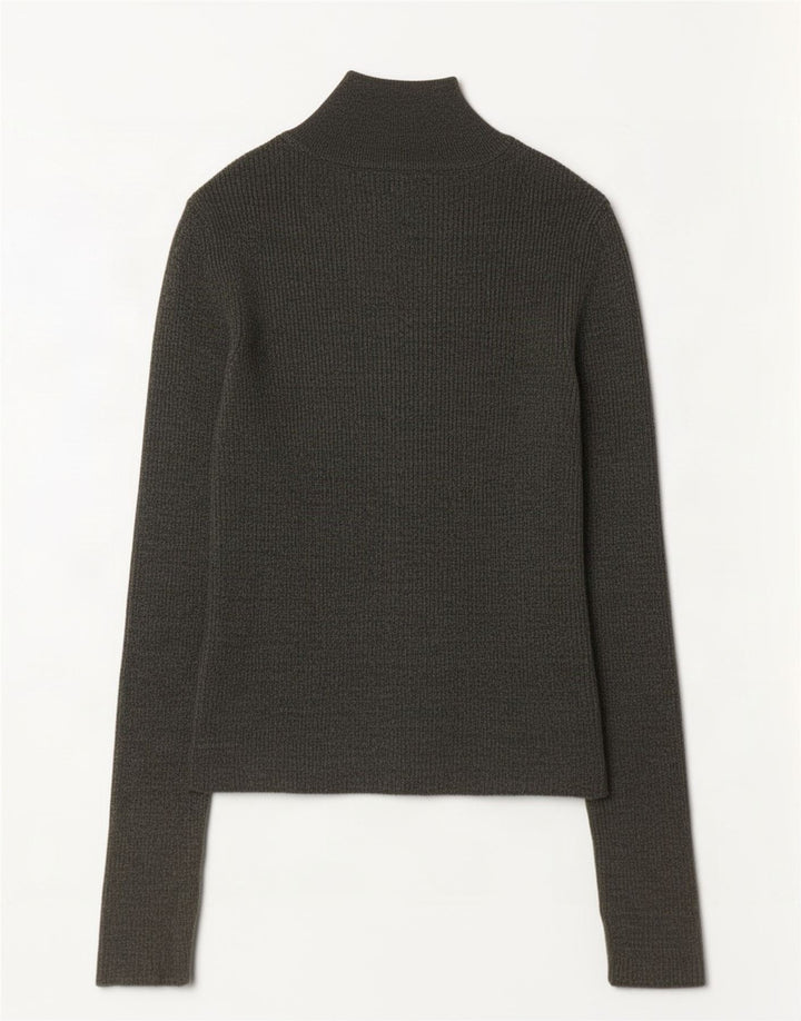 Sweter damski Zara z golfem UK 14, duży khaki