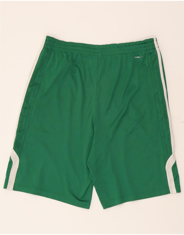 Chłopięce spodenki sportowe Adidas Celtics 15-16 lat Zielony poliester z blokami kolorów