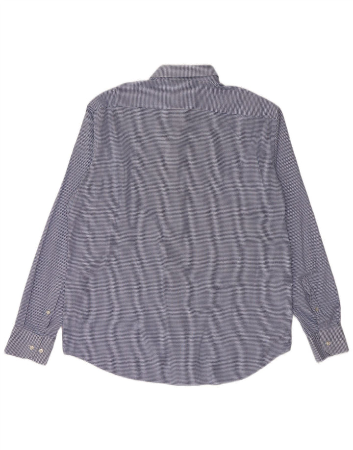 Męska koszula o regularnym kroju HUGO BOSS, rozmiar 44 17 1/2 XL, niebieska bawełna w pepitkę