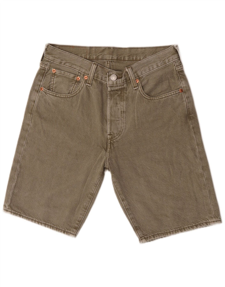 Męskie spodenki jeansowe Levi's 501 W28, małe, bawełniane w kolorze khaki