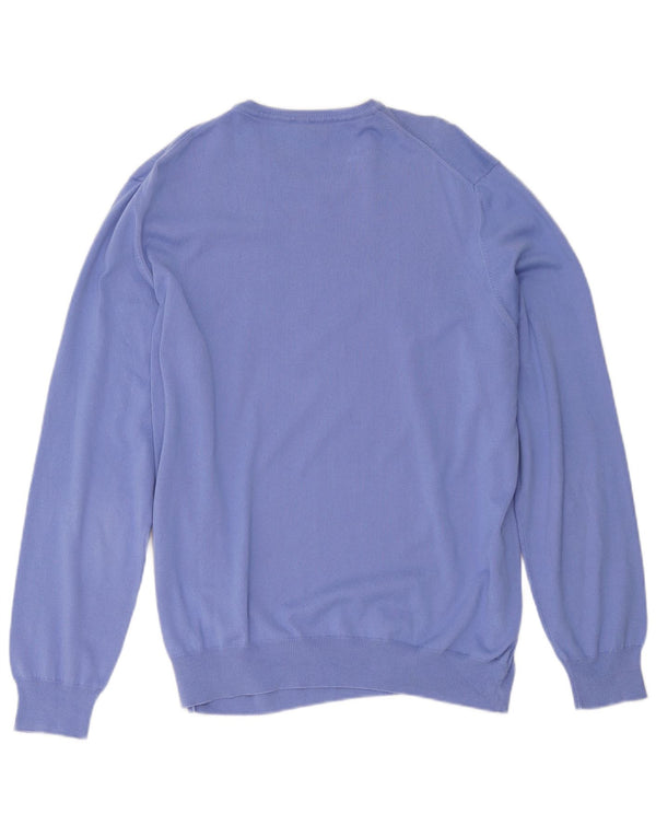 Damski sweter Marina Yachting z dekoltem w łódkę UK 20 2XL Niebieska bawełna