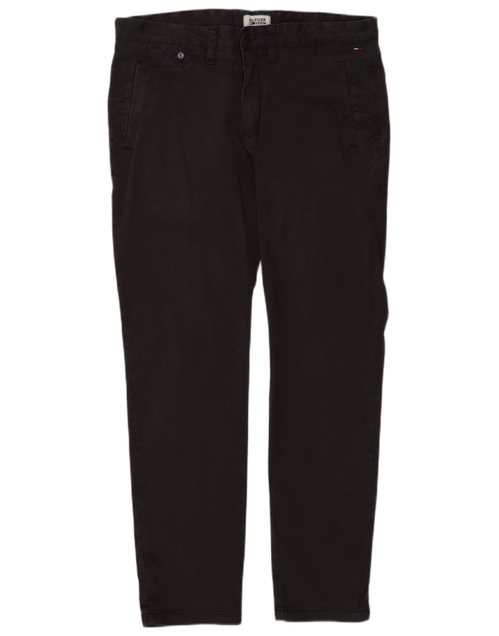 Męskie proste spodnie chino TOMMY HILFIGER W33 L32 Szara bawełna