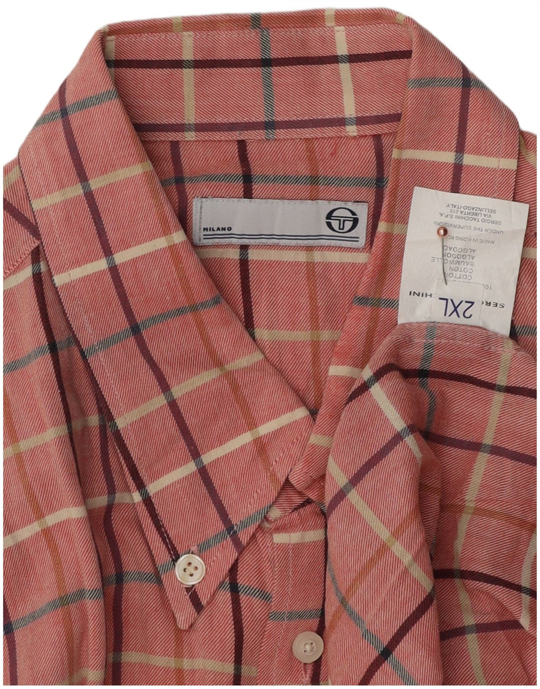 Koszula męska Sergio Tacchini 2XL, bawełniana w różową kratkę