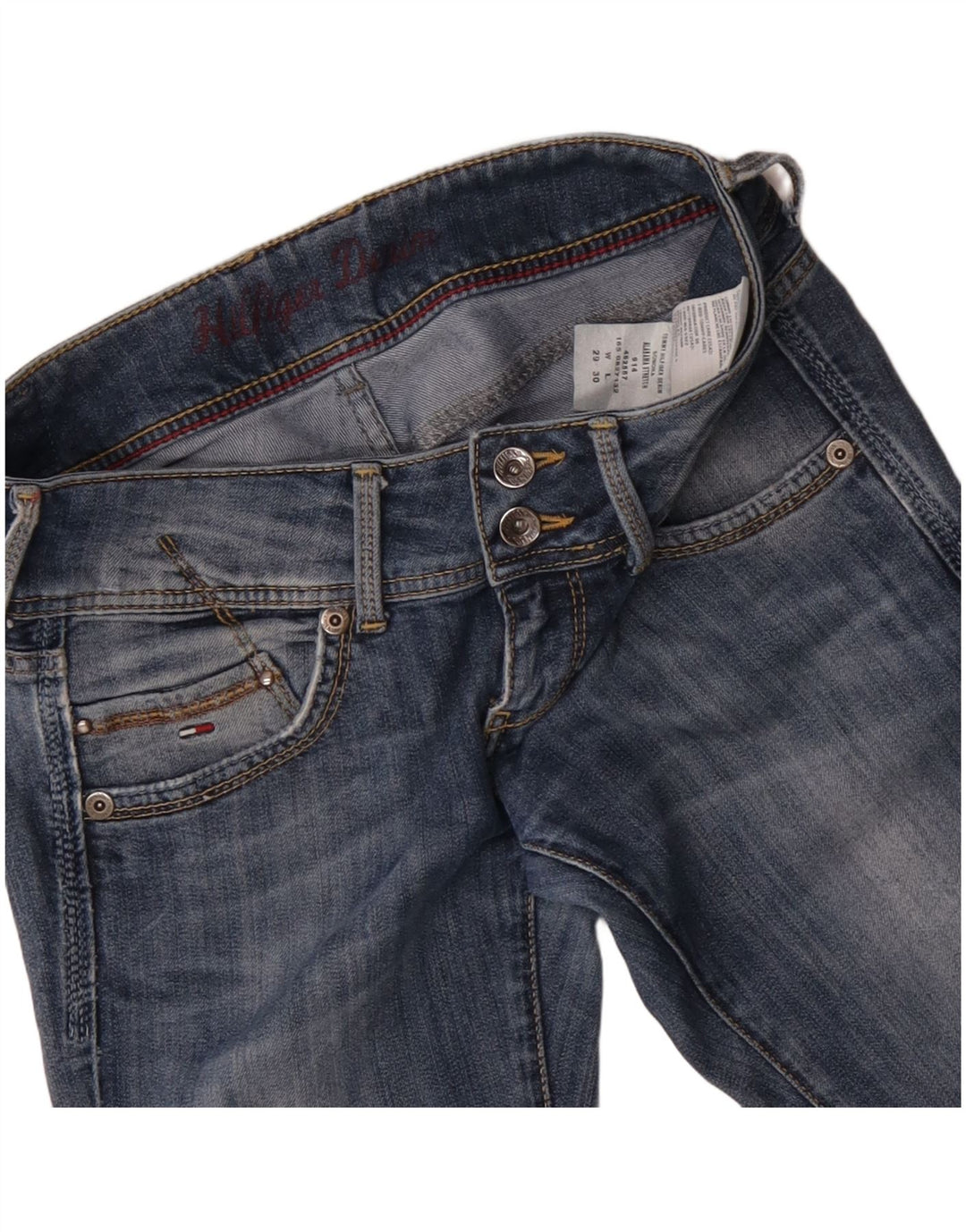 Damskie jeansy slim TOMMY HILFIGER W29 L30 Niebieskie bawełniane