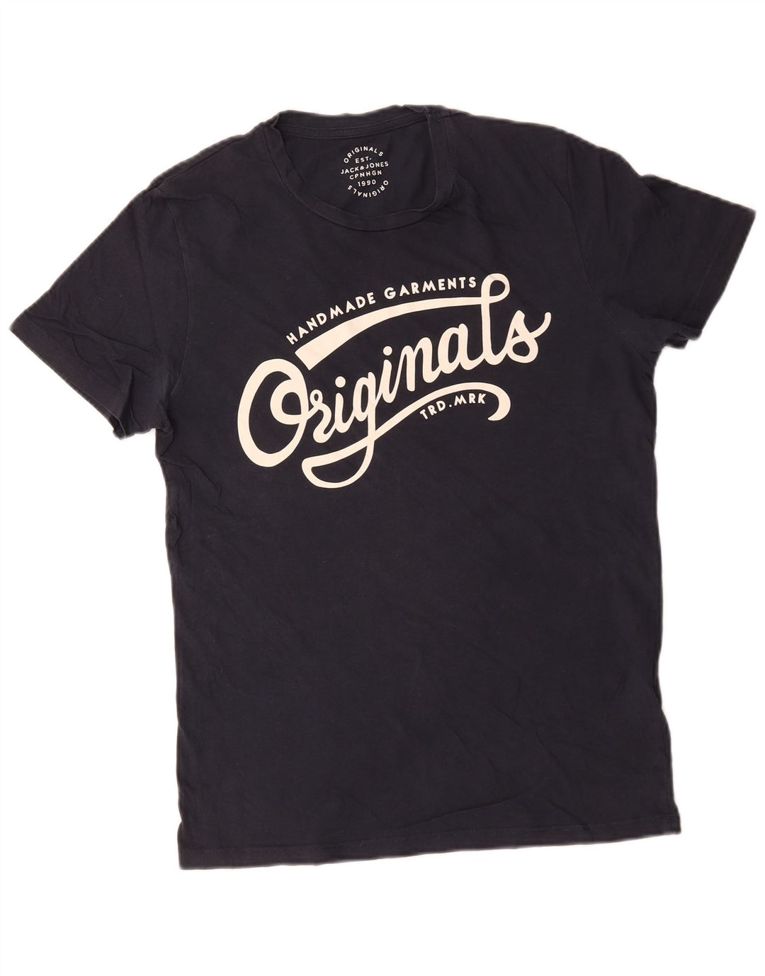 Męski T-shirt z grafiką Jack & Jones, średni, granatowy, bawełniany