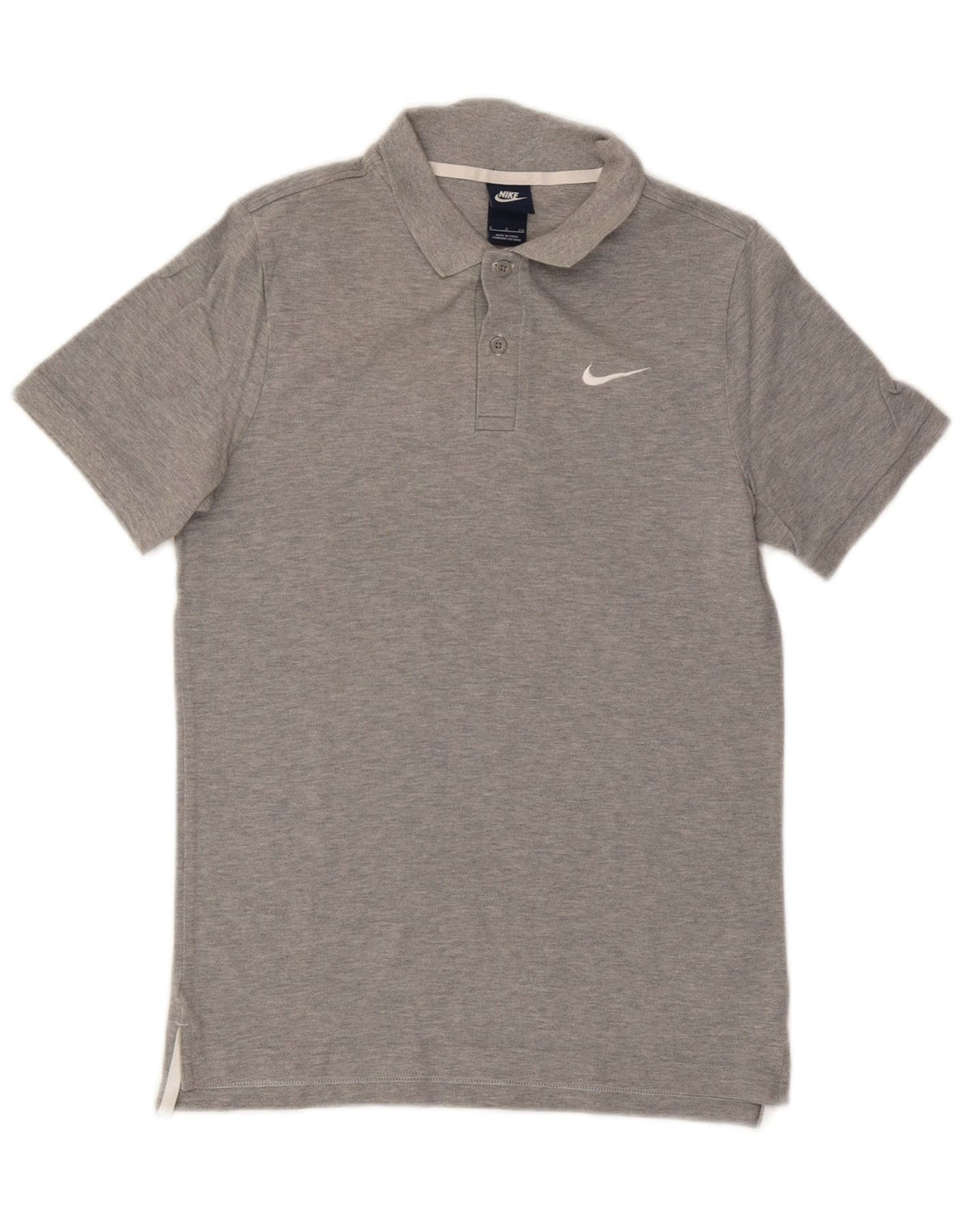 Męska koszulka polo Nike, mała, szara, bawełniana w plamki