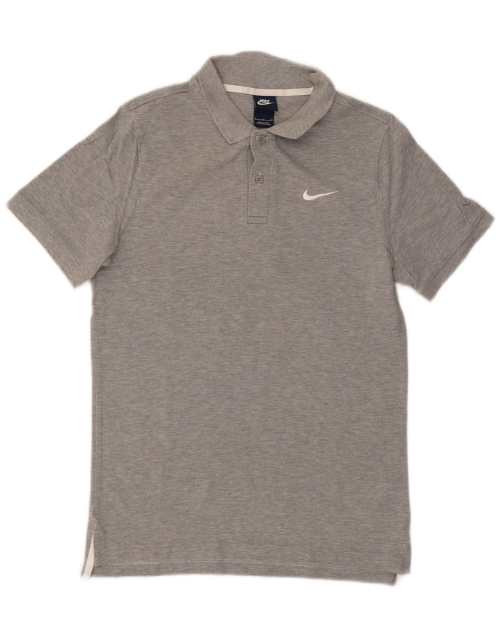 Męska koszulka polo Nike, mała, szara, bawełniana w plamki