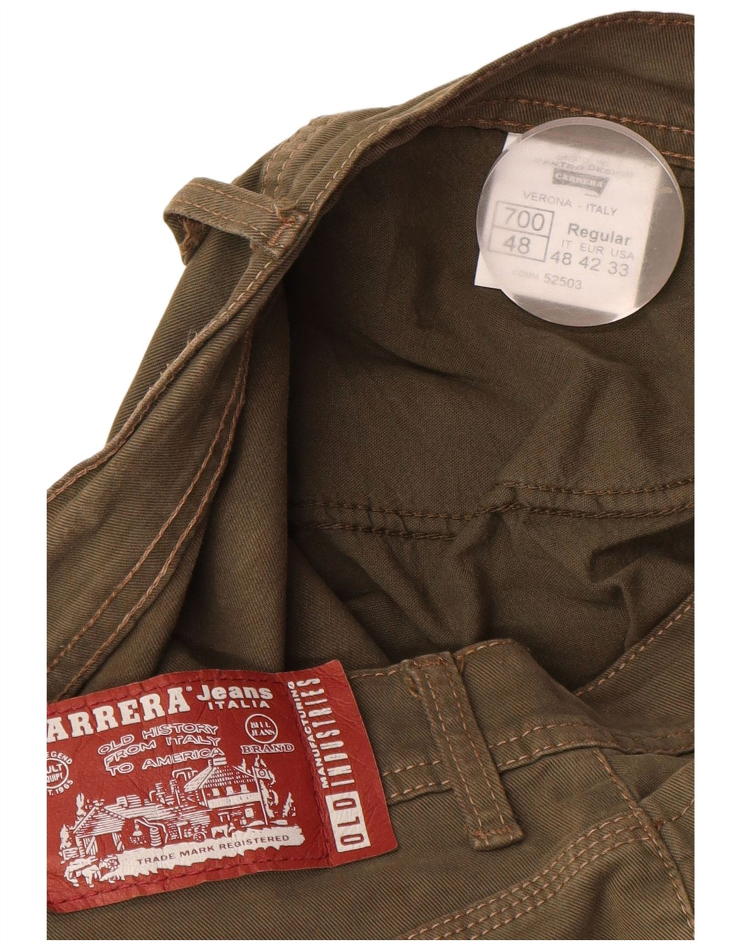 Spodnie męskie CARRERA 700 Slim Casual W33 L31 Khaki Cotton