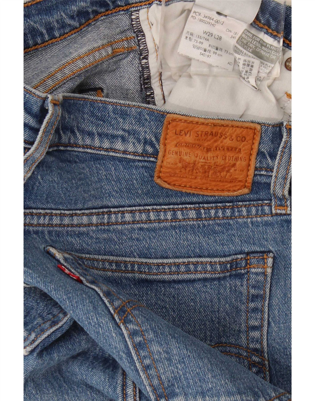 Damskie jeansy Levi's Wedgie Straight W29 L28 Niebieskie bawełniane