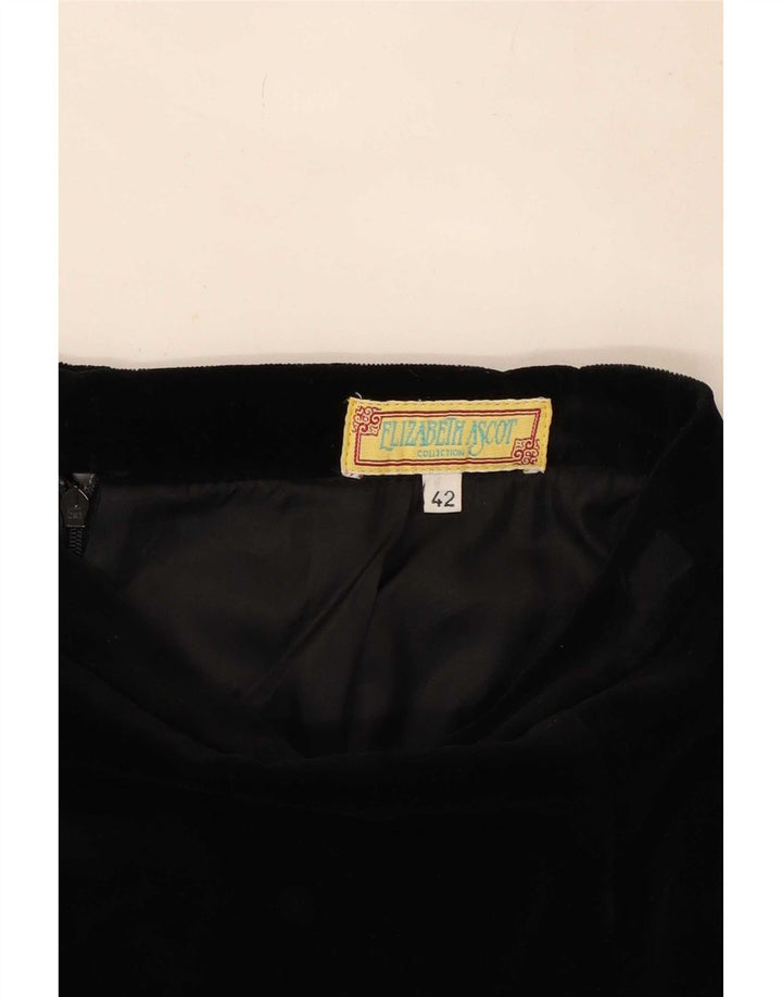 Damska aksamitna spódniczka mini Elizabeth Ascot IT 42 Medium W28 czarna