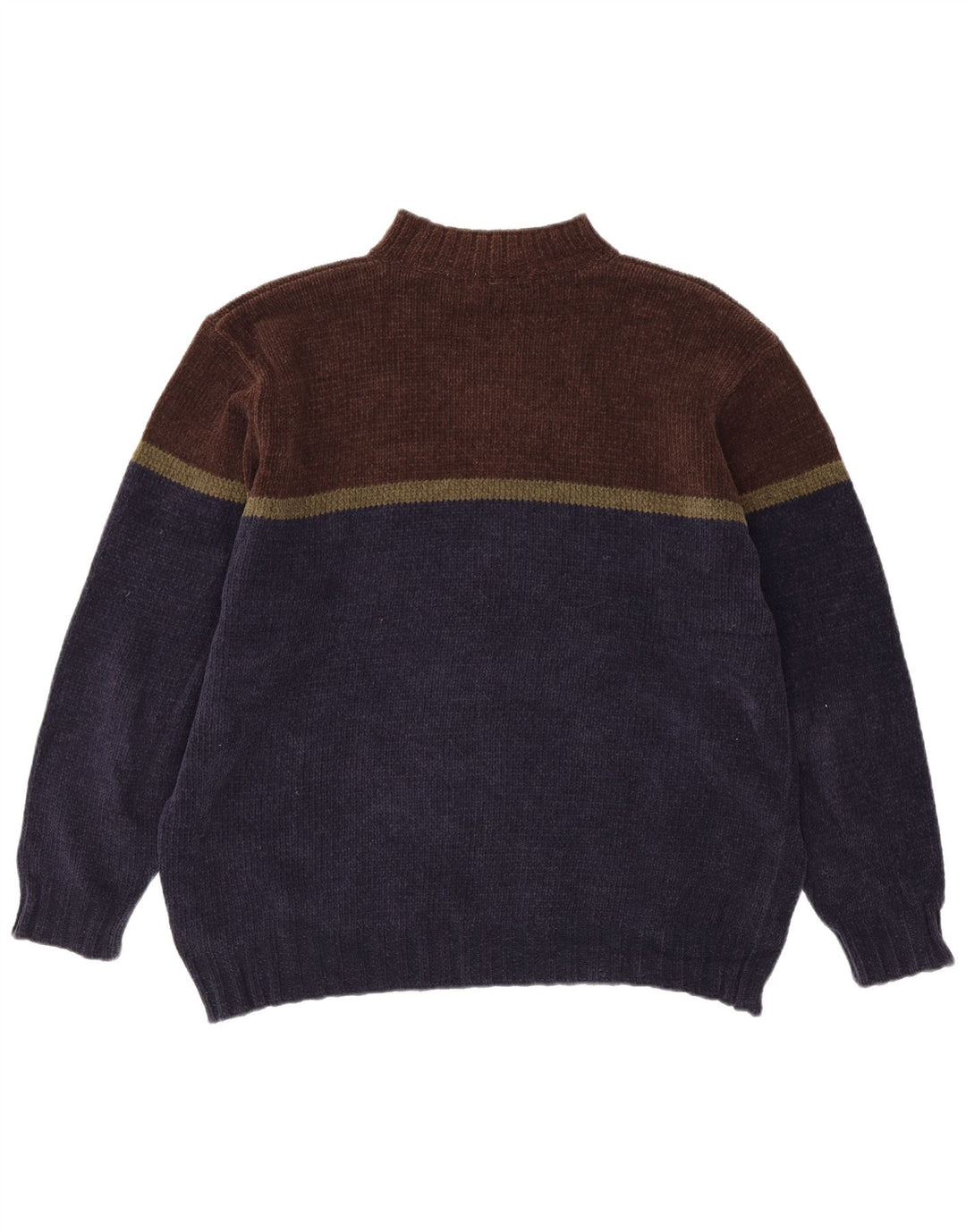 Marks & Spencer Męski sweter z golfem XL, granatowy, blok kolorów