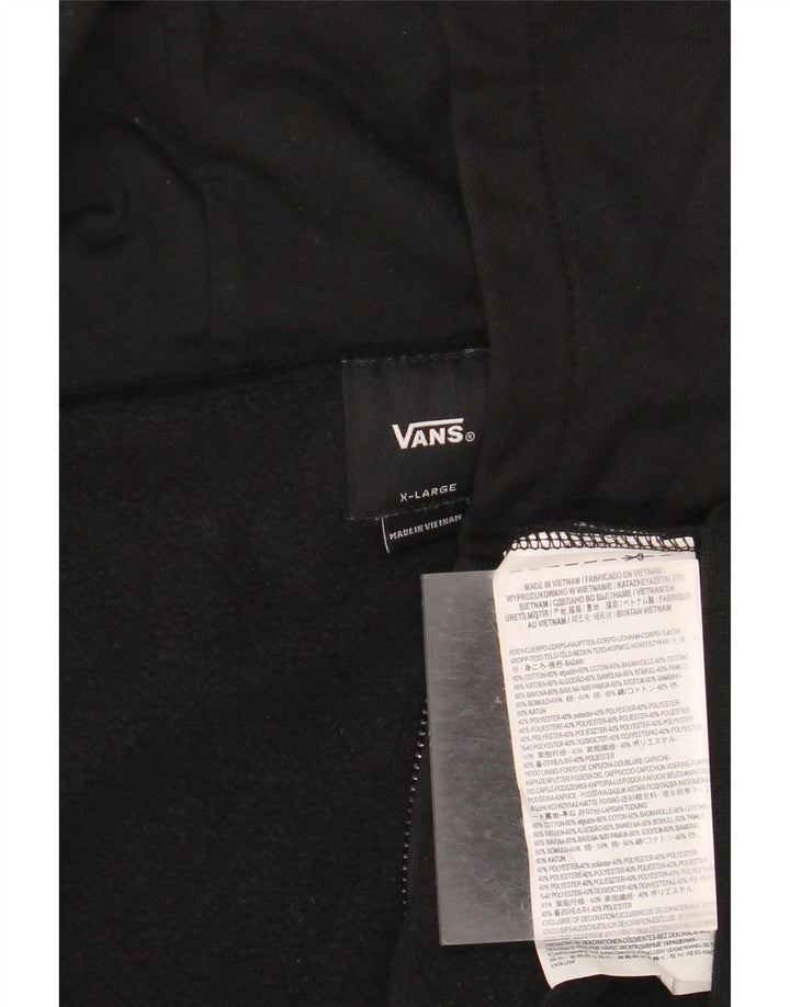 Damski sweter z kapturem i zamkiem błyskawicznym VANS UK 18 XL, czarny, bawełniany