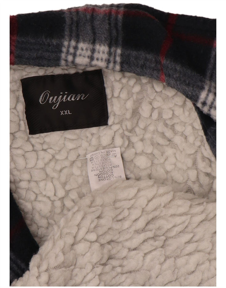 Kurtka męska Utility Vintage UK 44 2XL Granatowa, bawełniana kratka