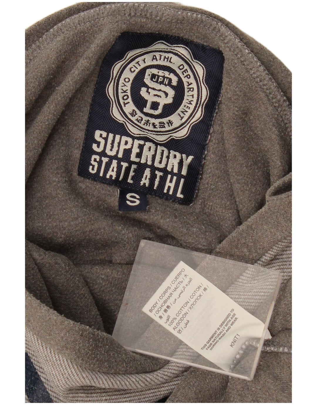 SUPERDRY Damska bluza oversize z grafiką UK 10 Small Grey