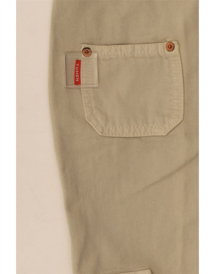 Vintage damskie spodnie Flare Cargo W22 L31 beżowe
