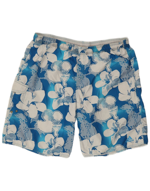 Męskie spodenki kąpielowe Adidas XL Niebieski kwiatowy poliester