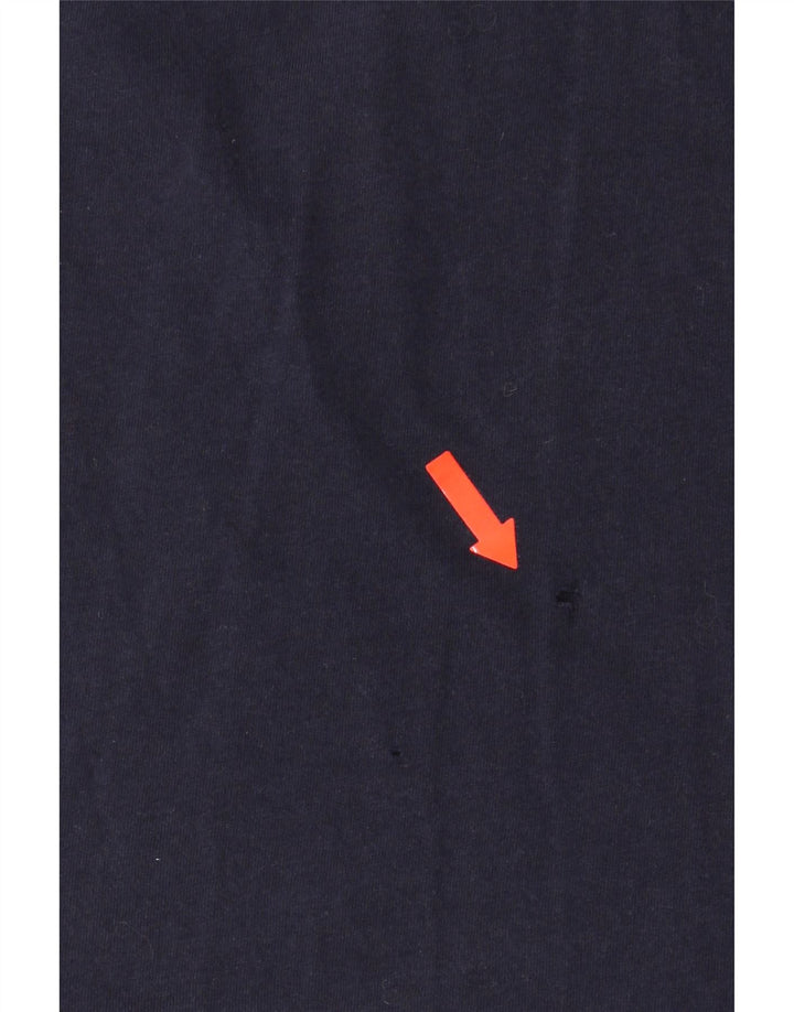 Męski T-shirt z grafiką Nike, mały, granatowy, bawełniany