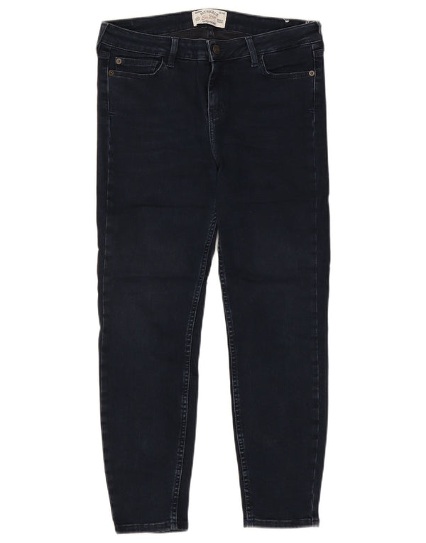 Damskie jeansy Fat Face Super Skinny Cropped UK 12 Medium W30 L24 Granatowe
