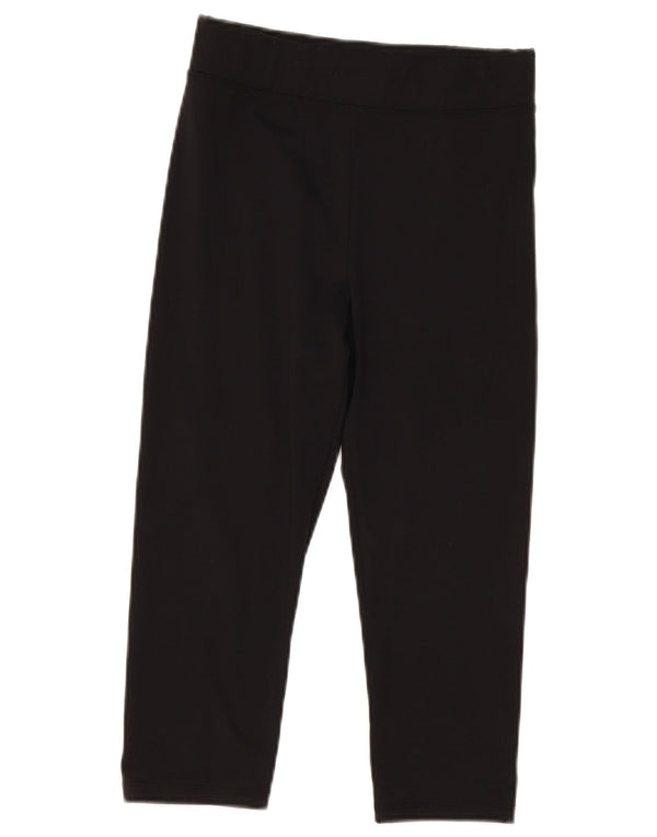 Marks & Spencer Damskie legginsy Capri z wysokim stanem, UK 8, małe, czarne, poliestrowe