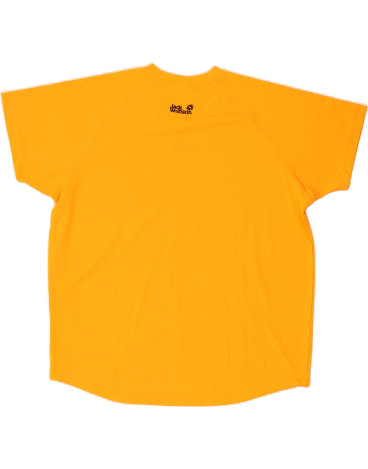 JACK WOLFSKIN Mens T-Shirt Top UK 44 XL Orange Polyester Vintage Jack Wolfskin and Second-Hand Jack Wolfskin from Messina Hembry 