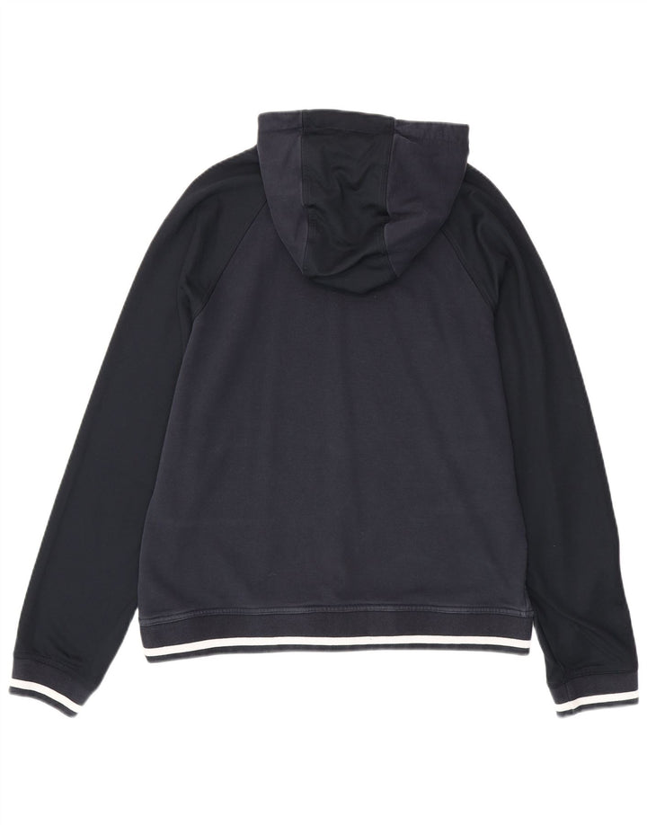 ARMANI EXCHANGE Męski sweter z kapturem i grafiką, duży, granatowy, bawełniany