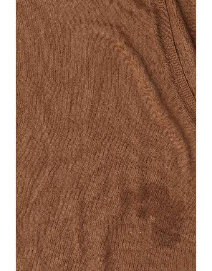 Damski sweter oversize z rękawem 3/4 Zara UK 14 Średni brąz