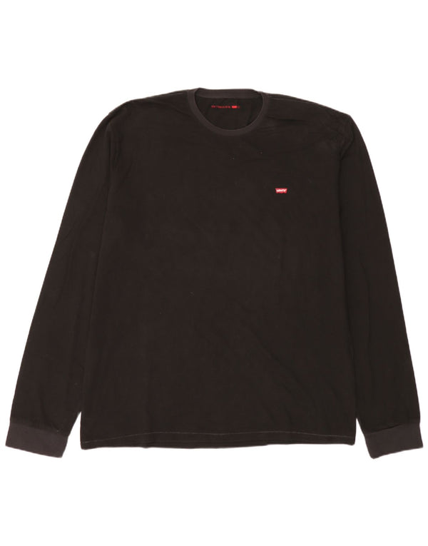 Męski top Levi's z długim rękawem 2XL, czarna bawełna