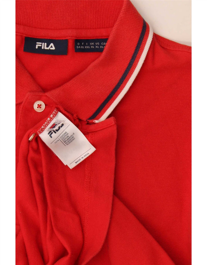 Męska koszulka polo Fila XL, bawełniana w czerwone paski