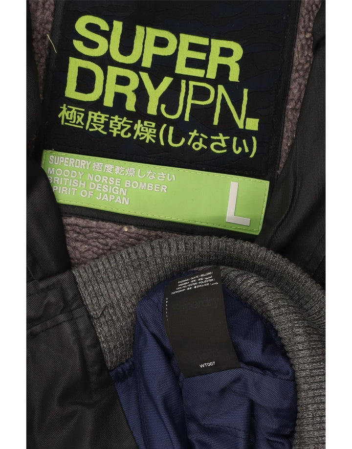 Męska kurtka bomber SUPERDRY UK 40, duża, czarna, poliester