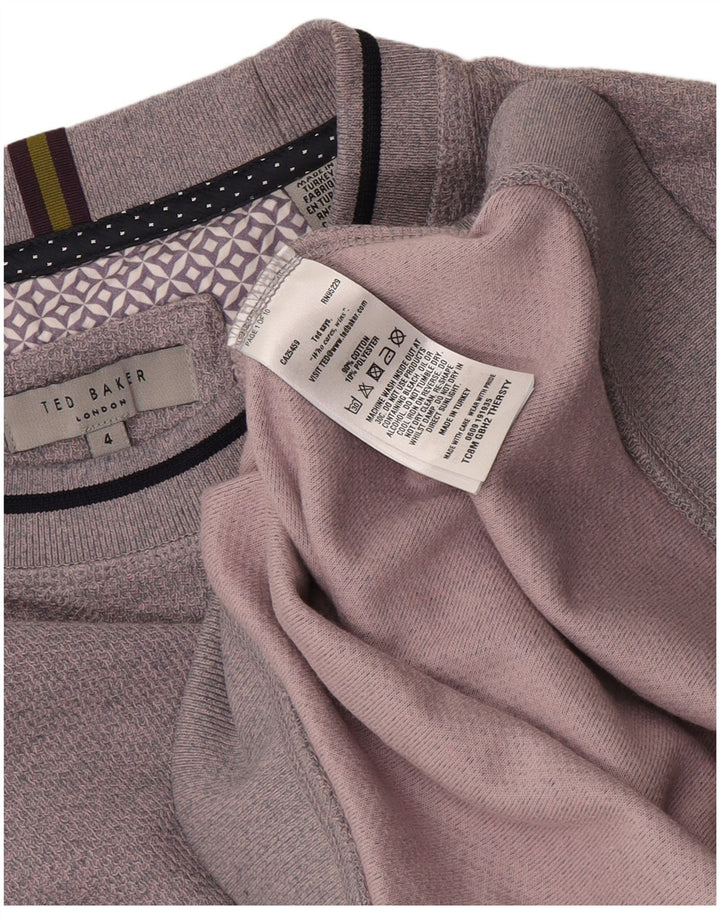 Męski sweter Ted Baker, rozmiar 4, duży, fioletowy, bawełniany