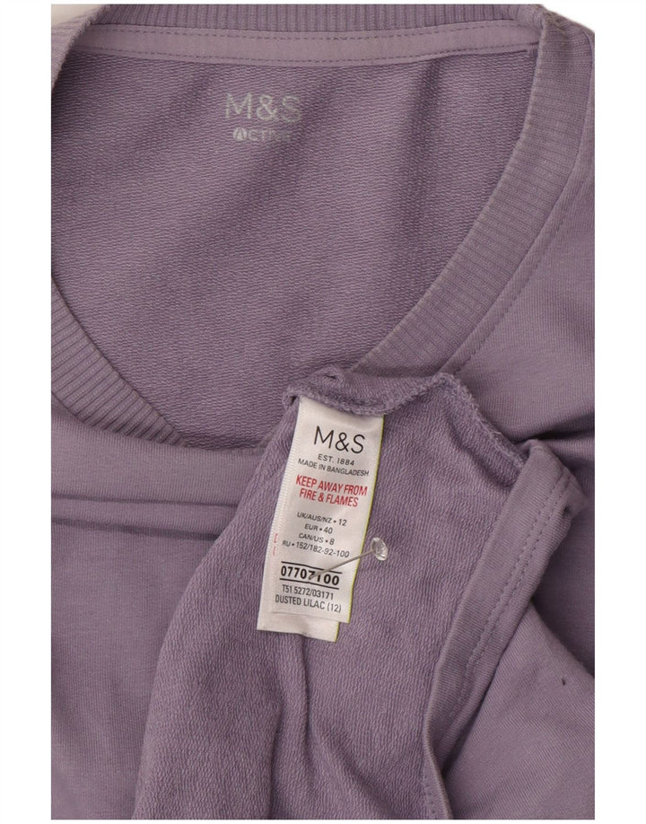 Damska bluza dresowa Marks & Spencer UK 12, średni fiolet, bawełna