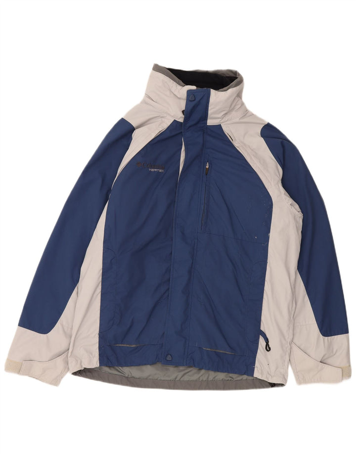 Męska kurtka wiatrówka Columbia Interchange UK 38 w kolorze średnioniebieskim