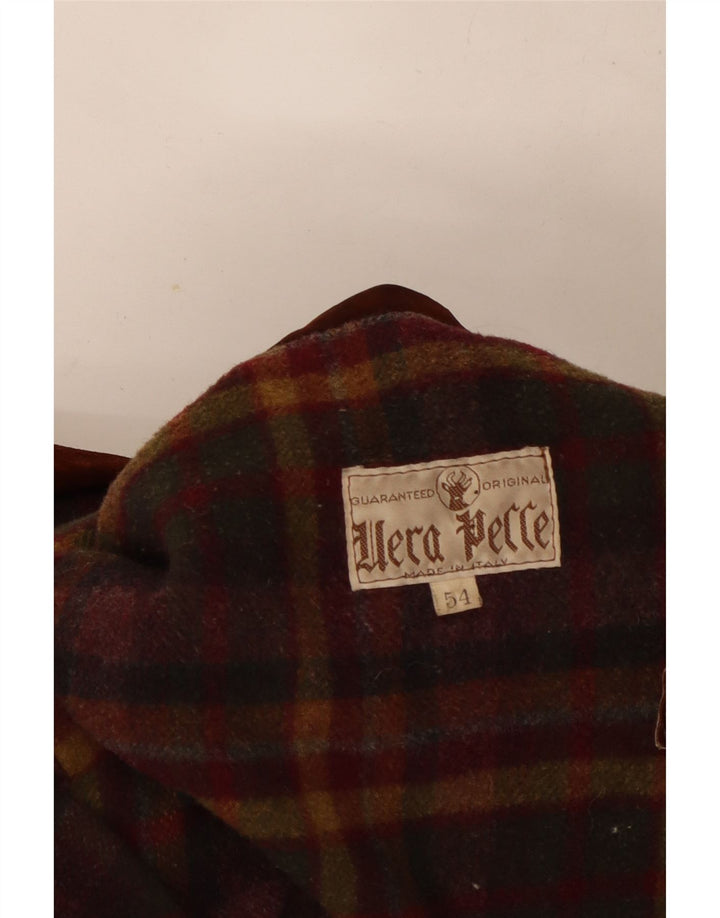 Vintage męska zamszowa kurtka IT 54 2XL brązowa skóra