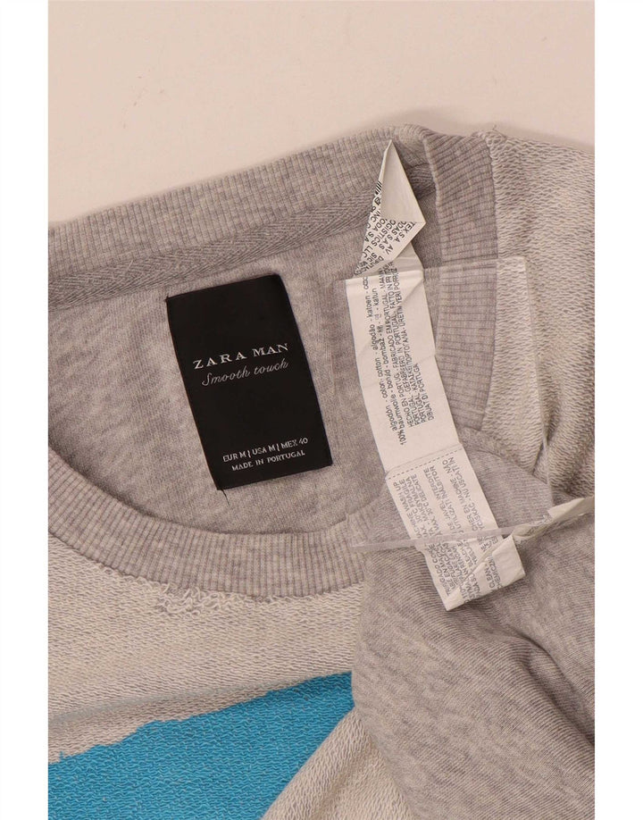 Męska bluza Zara Sweter w średnie szare paski