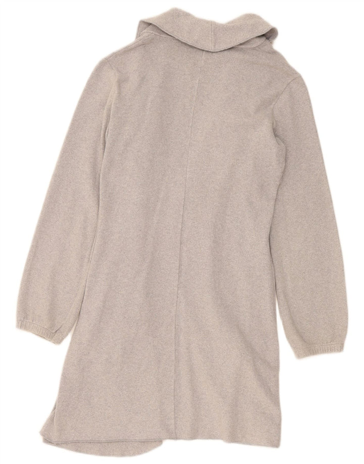 Damski sweter rozpinany Benetton Longline Open Cardigan UK 14, średni szary
