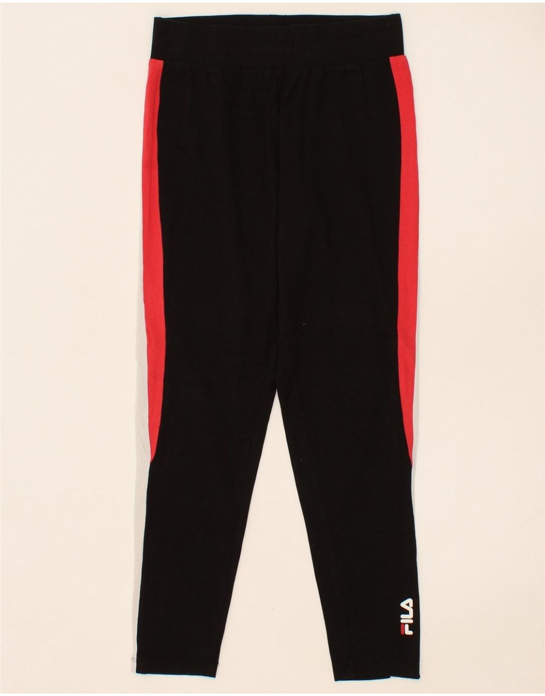 FILA Womens Tracksuit Trousers UK 12 Medium Black Colourblock Vintage Fila and Second-Hand Fila from Messina Hembry 
