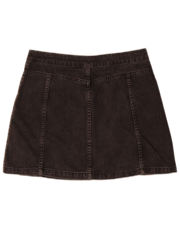 Damska mini spódniczka dżinsowa Moto UK 12 Medium W30 Czarna bawełna