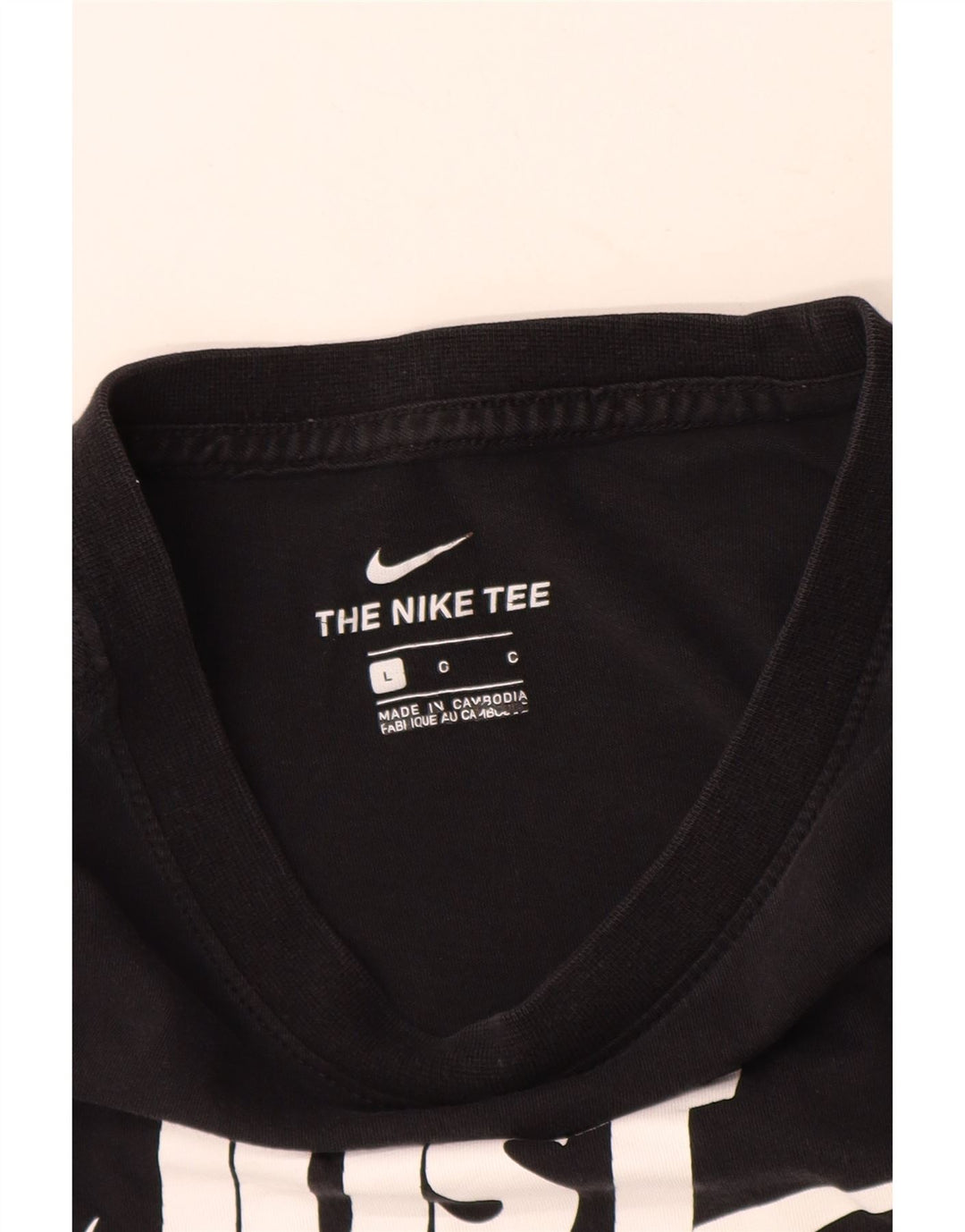 Męski T-shirt z grafiką Nike, duży, czarny, bawełniany