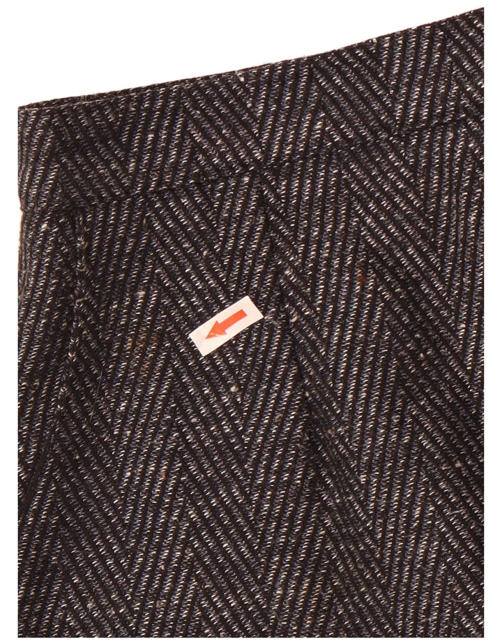 Damska spódnica ołówkowa w stylu vintage W30 Średni szary Chevron
