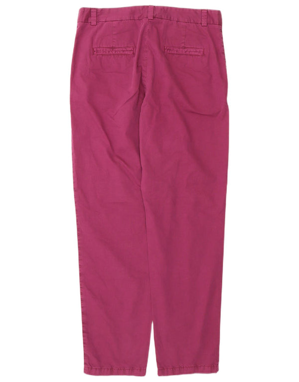 Spodnie damskie Marks & Spencer Straight Chino UK 10 Small W32 L30 Fioletowe