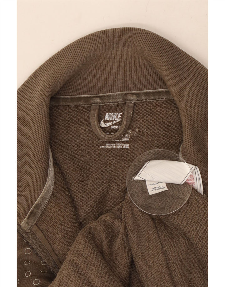 Damska kurtka dresowa NIKE UK 14, duża, bawełniana w kolorze khaki w cętki