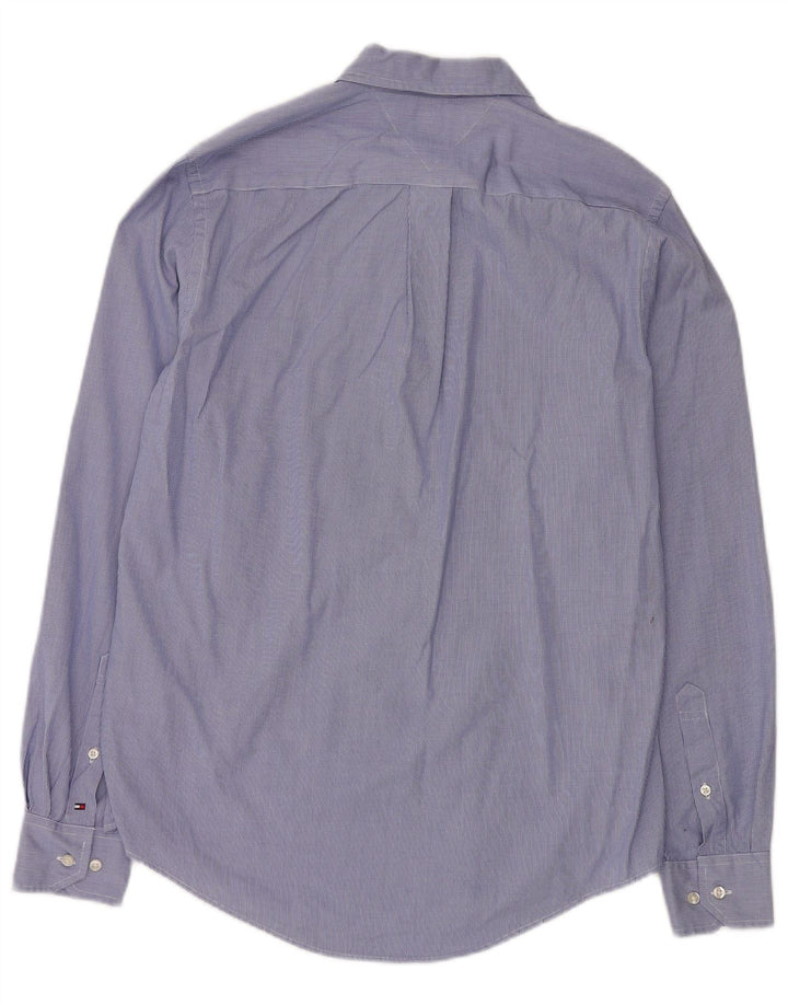 Koszula męska Tommy Hilfiger o dopasowanym kroju, mała, niebieska, bawełniana w pepitkę, klasyczna